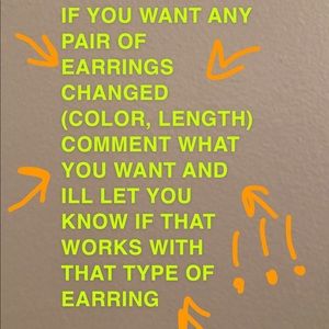 COMMENT UNDER PICTURES TO ASK ABOUT CHANGES